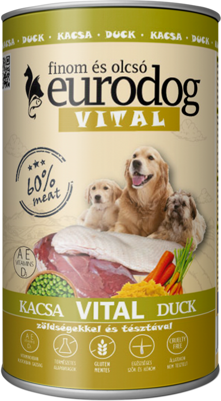 Вологий корм ЄВРОДОГ Вітал, для дорослих собак, 1,24 кг